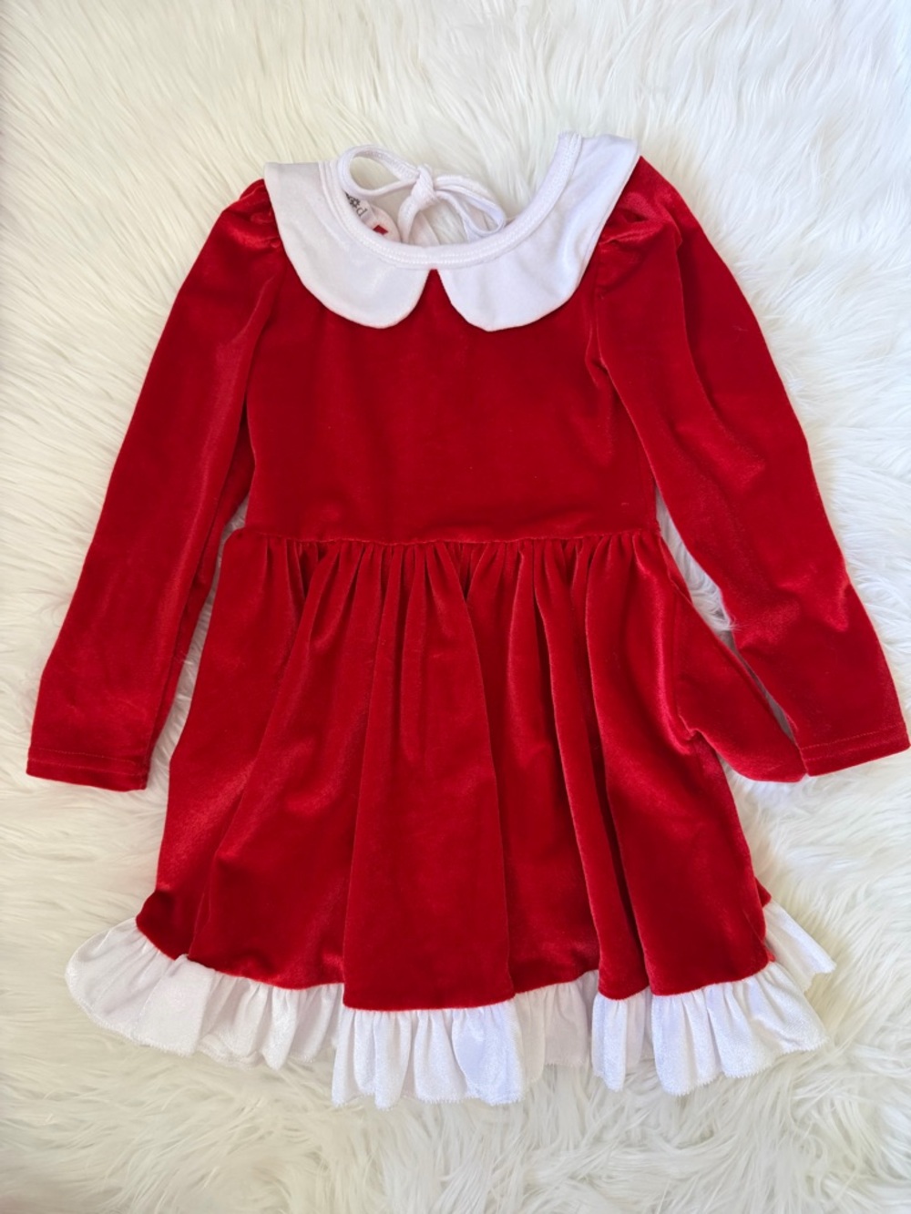 Little Stocking Company Girlhood Santa Baby Velvet Twirl Dress Size 3